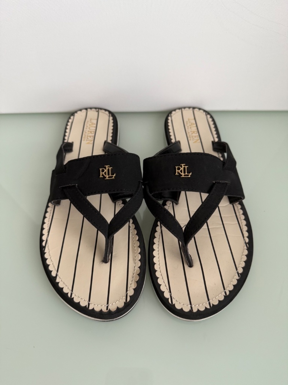 Lauren Ralph Lauren Rosalind Sandals Black Size 9 - Picture 3 of 16